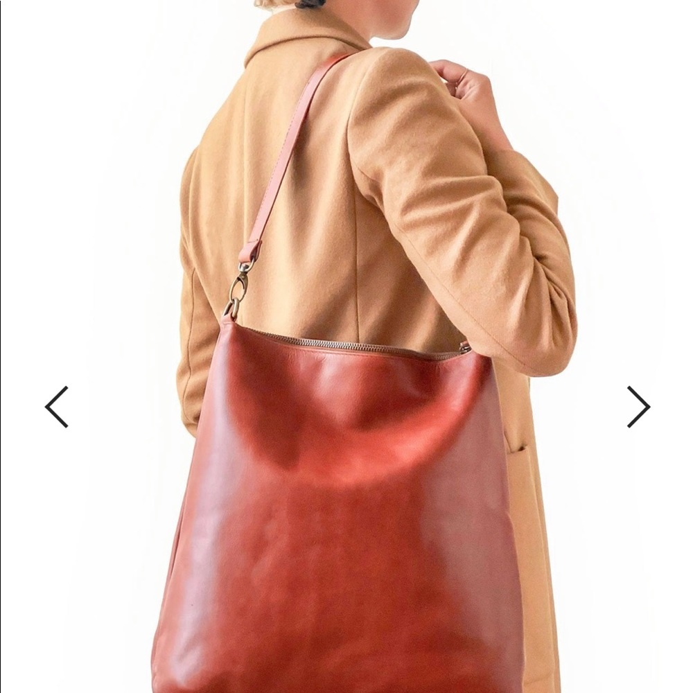 Liberté Leather Large Triangle Shoulder Bag